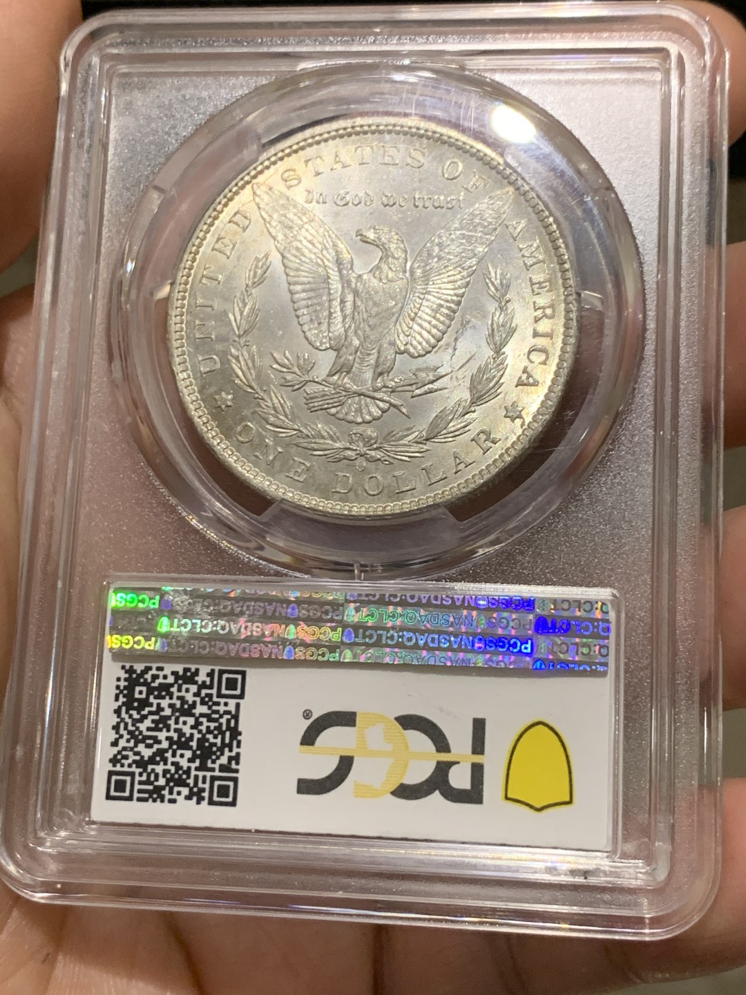 《竞宝斋》第149场-周日，周一，周四 3场 (全场包邮) PCGS-MS64 美国1899年O版 非常少见年份 摩根银币，光度好非常漂亮