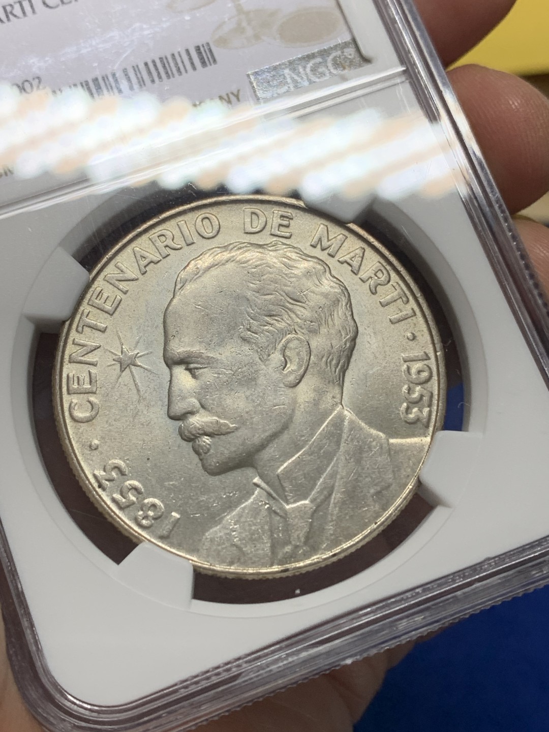 《竞宝斋》第149场-周日，周一，周四 3场 (全场包邮) NGC-MS63 古巴1953年何塞马蒂 1比索 大银币