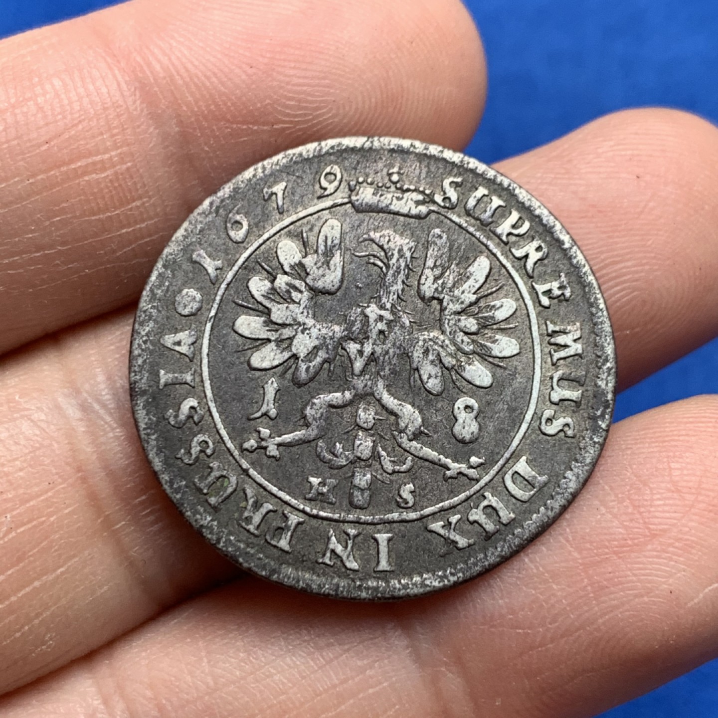 《竞宝斋》第149场-周日，周一，周四 3场 (全场包邮) 波兰1679年18格罗申银币