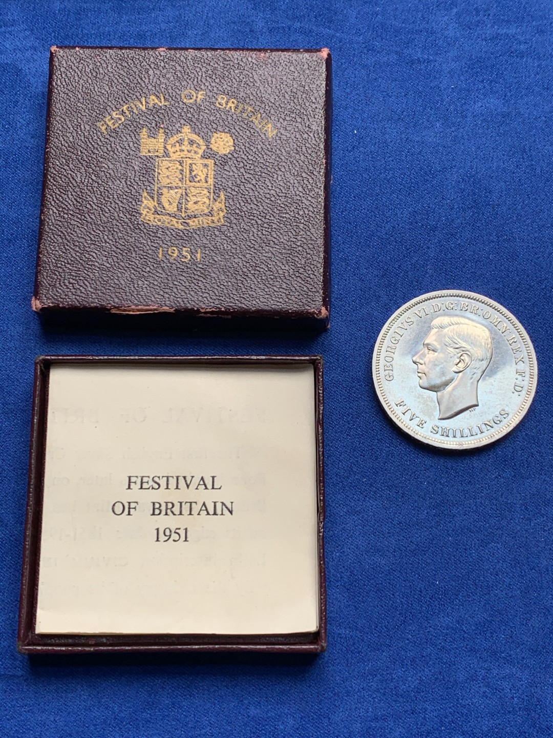 《竞宝斋》第149场-周日，周一，周四 3场 (全场包邮) 英国 1951年 乔治六世 最后的马剑 克朗镍马剑 带红盒