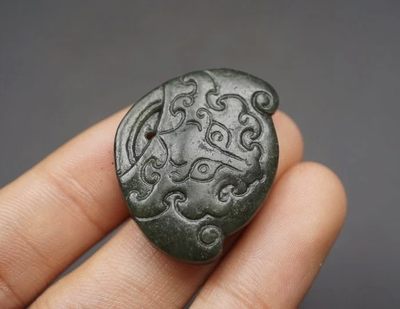 玉石翡翠玛瑙｜拍卖专场 地方玉 饕餮纹锁