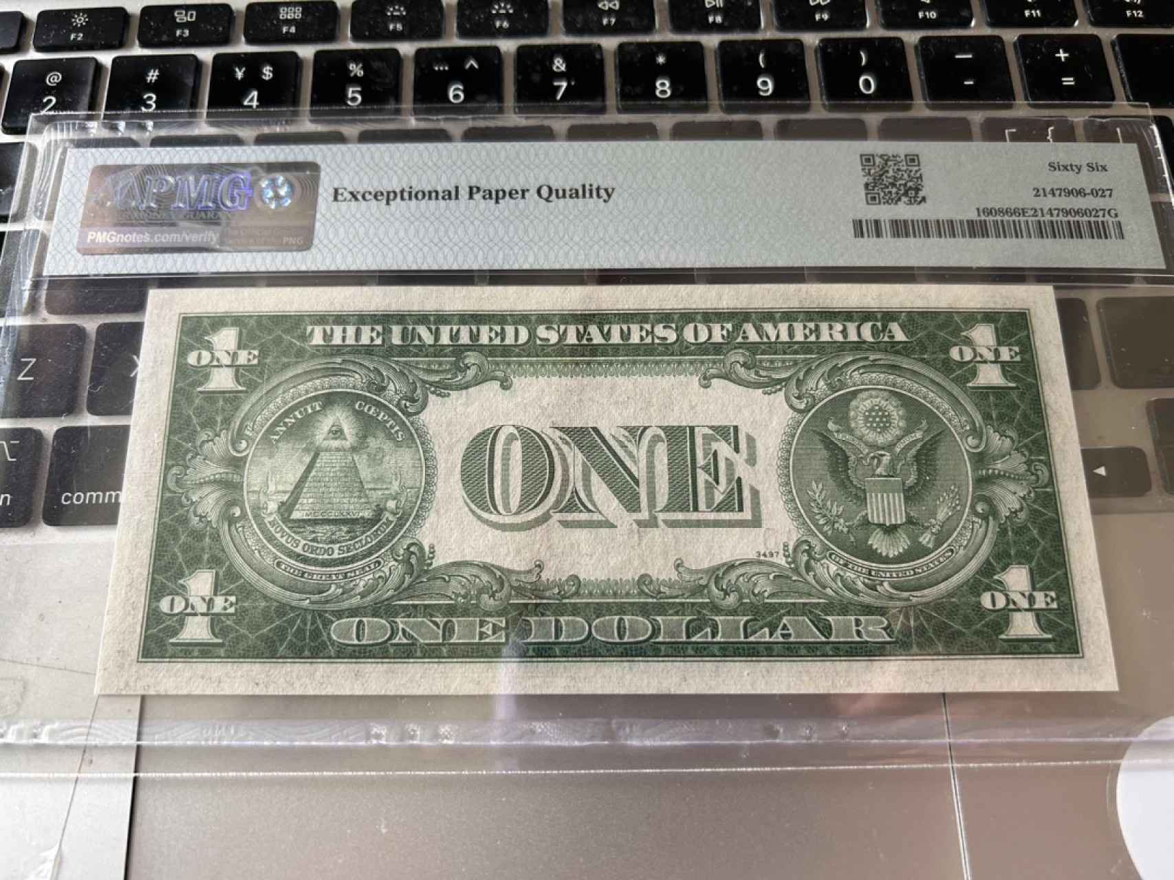收藏联盟Quantum Auction 第247期拍卖 美国1935年1美元银币券 PMG66