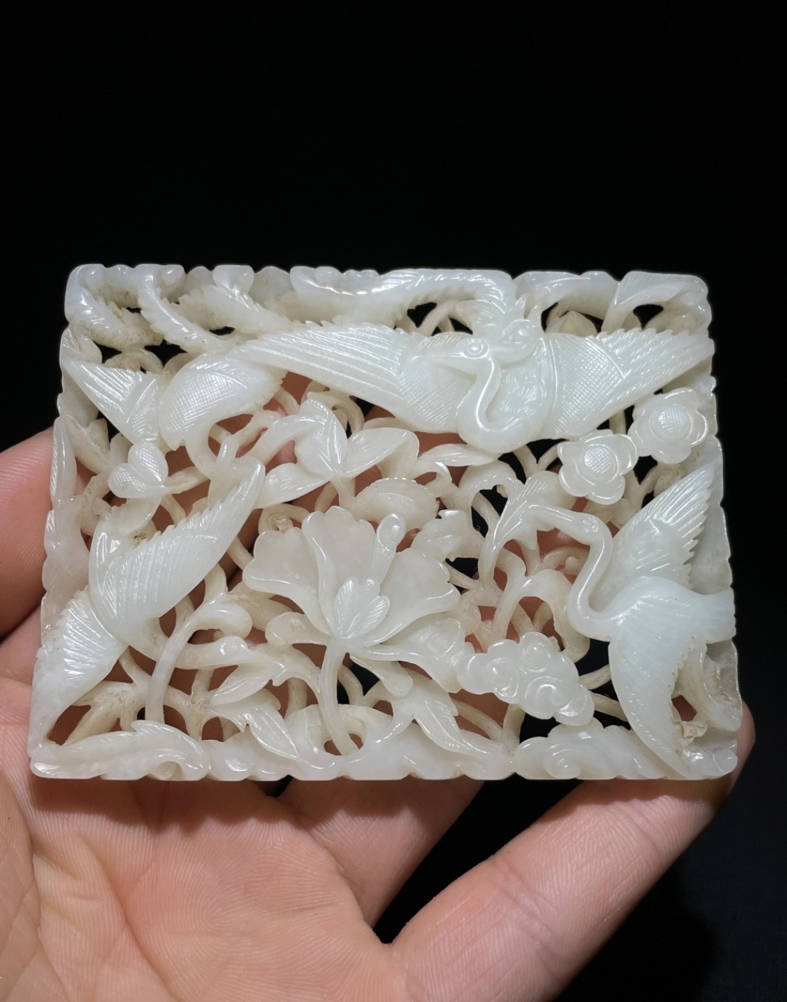 ｜冷门出品｜精选专拍·第贰拾伍场· 和田白玉凤戏牡丹镶嵌牌