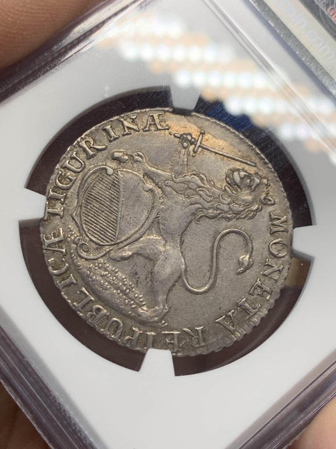 《竞宝斋》第149场-周日，周一，周四 3场 (全场包邮) NGC-AU53 苏黎世 1758年 景观半泰勒 打制清晰，状态尚可