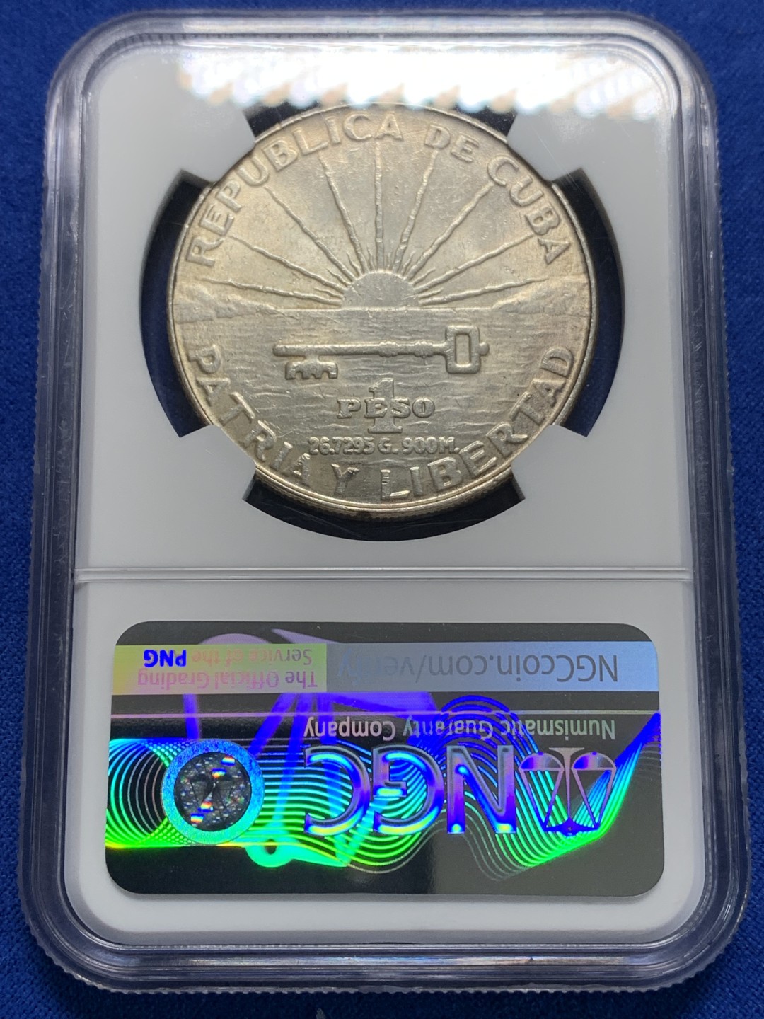 《竞宝斋》第149场-周日，周一，周四 3场 (全场包邮) NGC-MS63 古巴1953年何塞马蒂 1比索 大银币