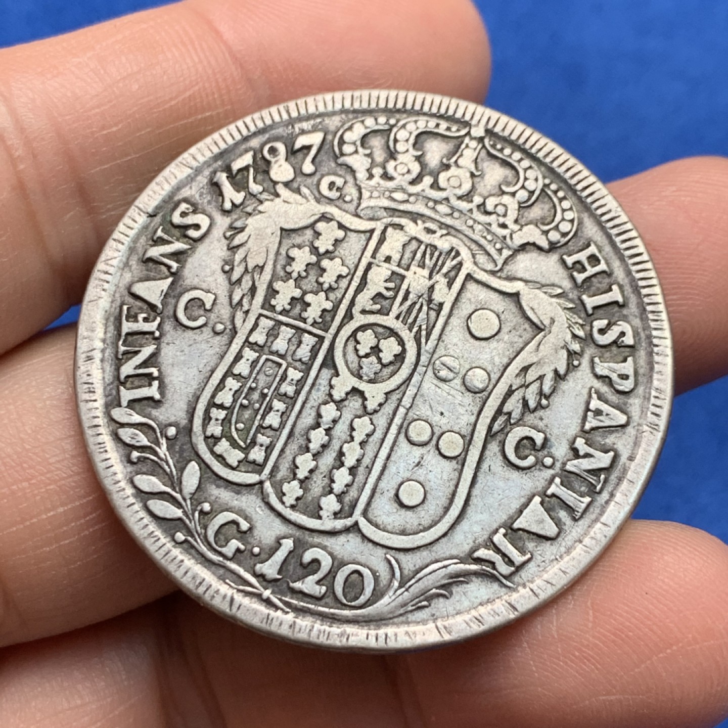 《竞宝斋》第149场-周日，周一，周四 3场 (全场包邮) 意大利1787 那不勒斯费迪南四世胸像版120G大银币