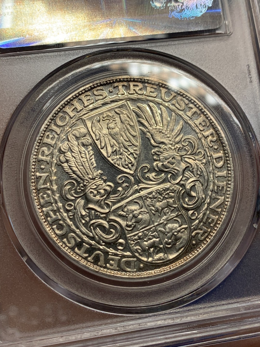 《竞宝斋》第149场-周日，周一，周四 3场 (全场包邮) 公博-SP62 德国 1927年 兴登堡八十大寿 5马克 纪念银章  镜面底板 人物磨砂质感