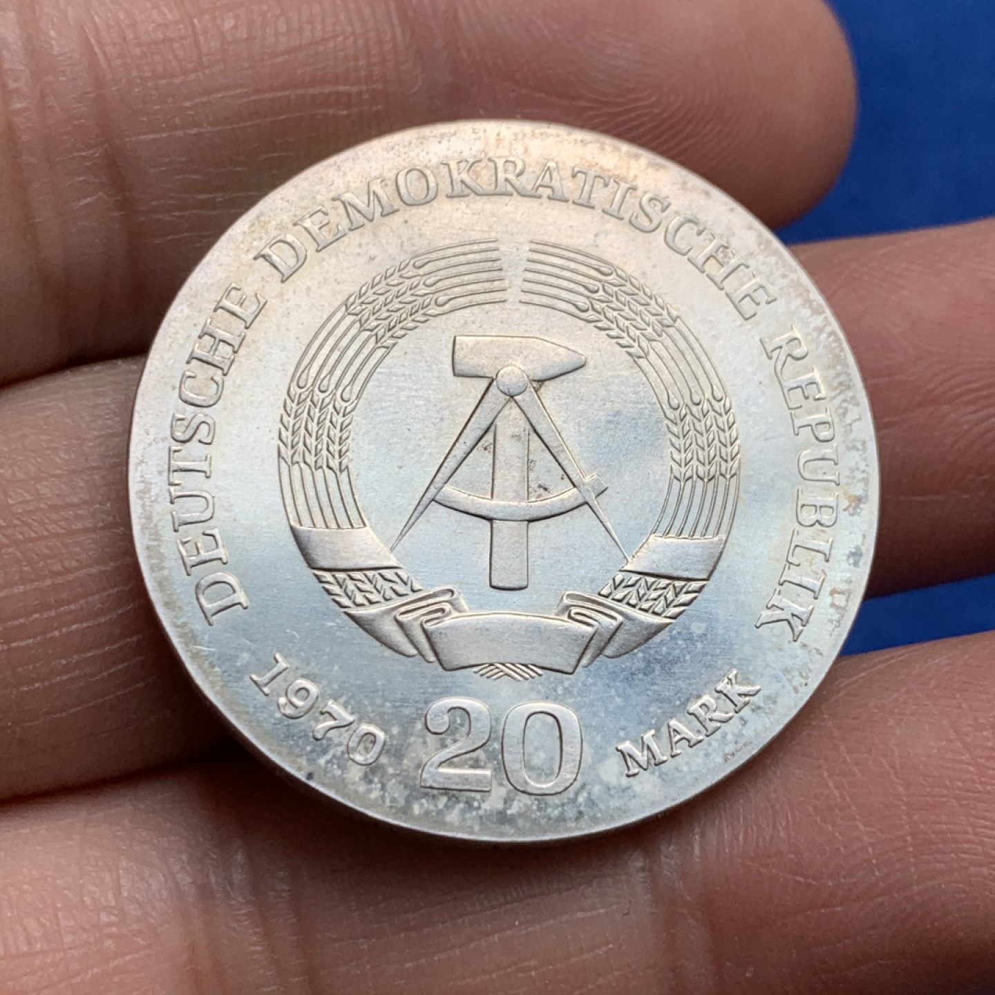 《竞宝斋》第149场-周日，周一，周四 3场 (全场包邮) 1970年民主德国革命导师恩格斯诞辰 20马克纪念银币