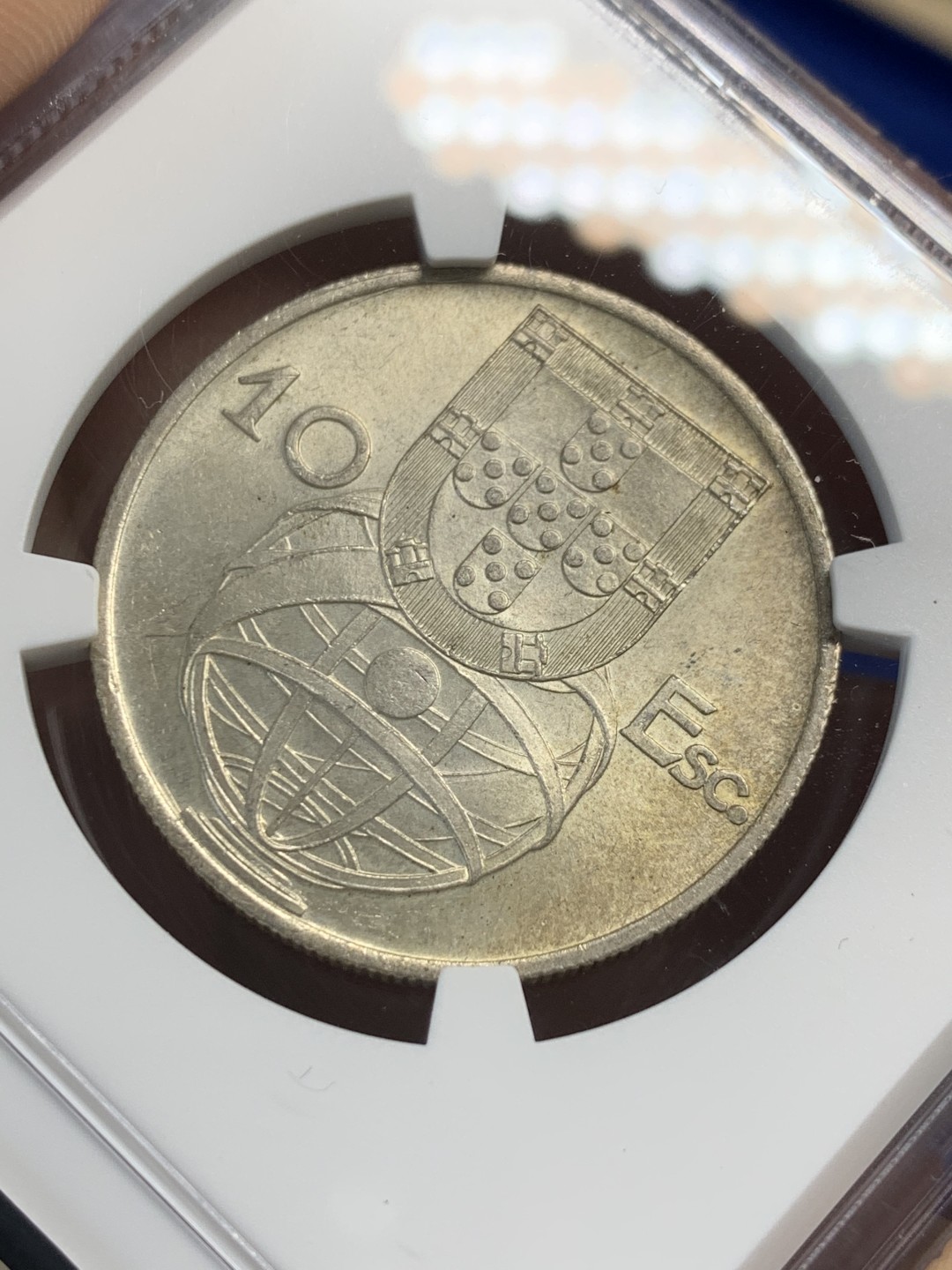 《竞宝斋》第149场-周日，周一，周四 3场 (全场包邮) NGC-MS64 葡萄牙1954年 大帆船10埃斯库多银币 顶极品相 好品粉光