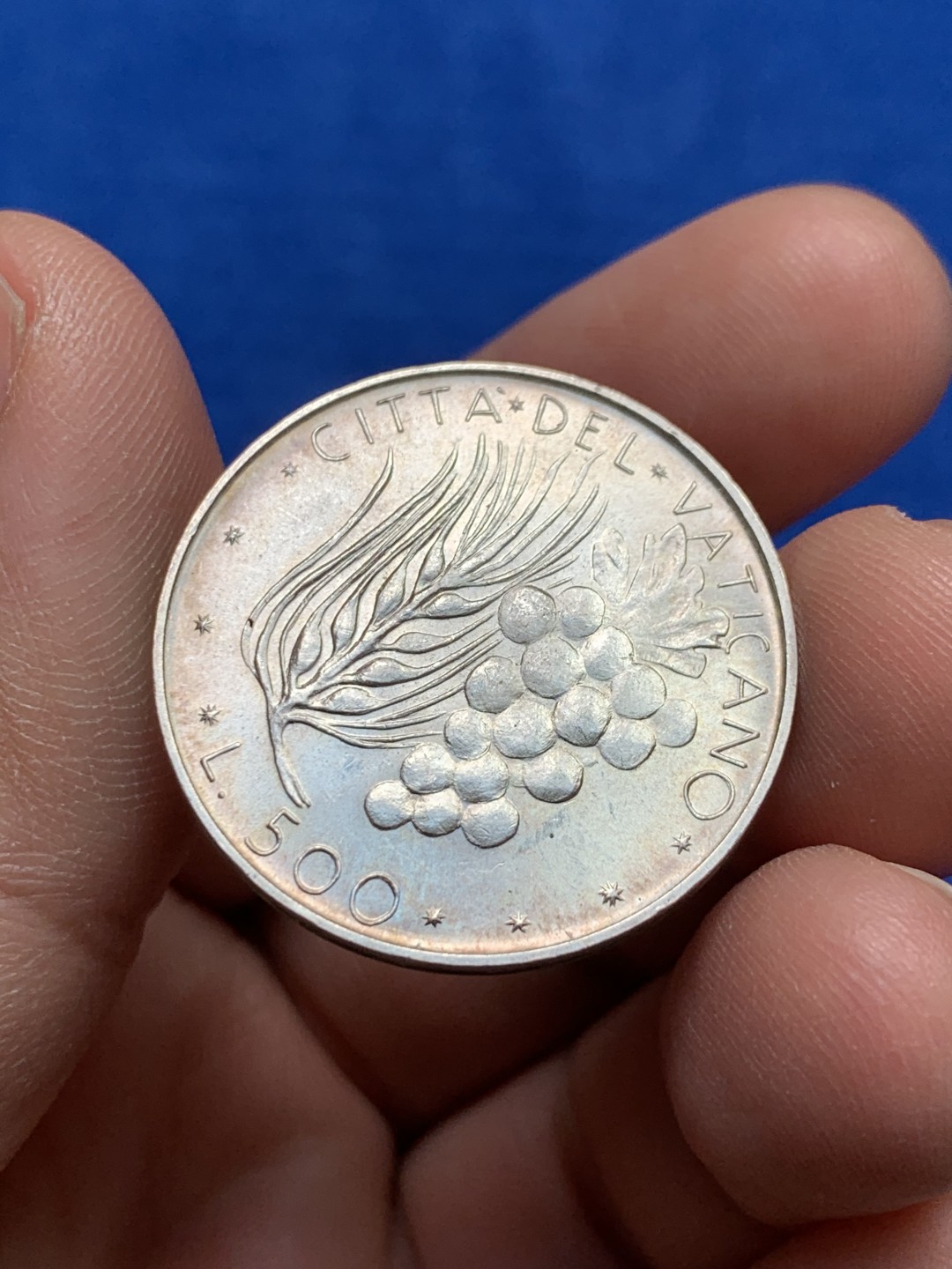 《竞宝斋》第149场-周日，周一，周四 3场 (全场包邮) 梵蒂冈银币两枚，葡萄500里拉+小船5里拉