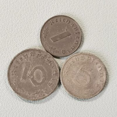 🎉🎊乐享宝藏💎💰~20230414专场 - 德国二战时期钱币~1、5、10芬尼