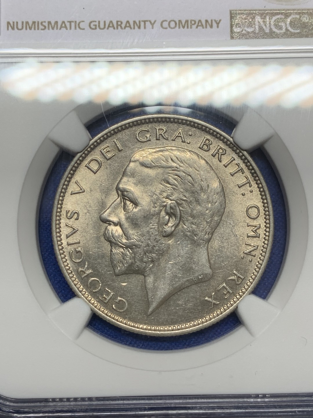 《竞宝斋》第149场-周日，周一，周四 3场 (全场包邮) NGC-MS62 英国1931年乔治五世半克朗银币 unc少见