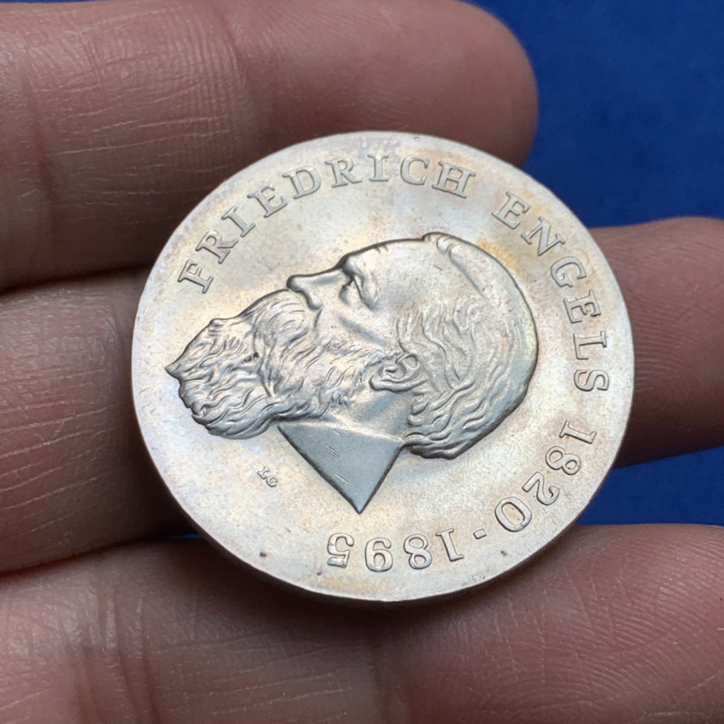 《竞宝斋》第149场-周日，周一，周四 3场 (全场包邮) 1970年民主德国革命导师恩格斯诞辰 20马克纪念银币