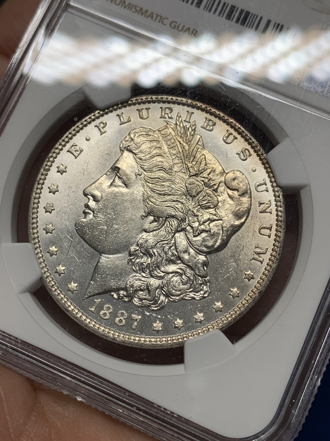 《竞宝斋》第149场-周日，周一，周四 3场 (全场包邮) NGC-MS62 美国 1887年 摩根大银币 原光好品