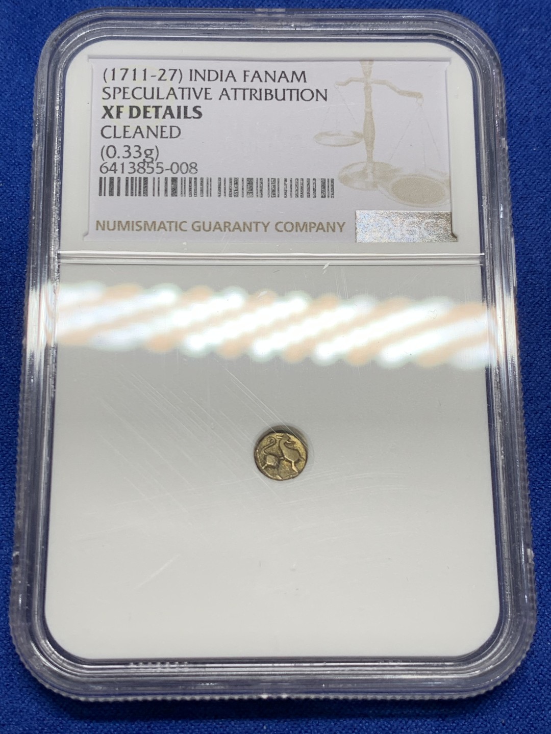 《竞宝斋》第149场-周日，周一，周四 3场 (全场包邮) NGC-XF 印度1711年 法兰金币