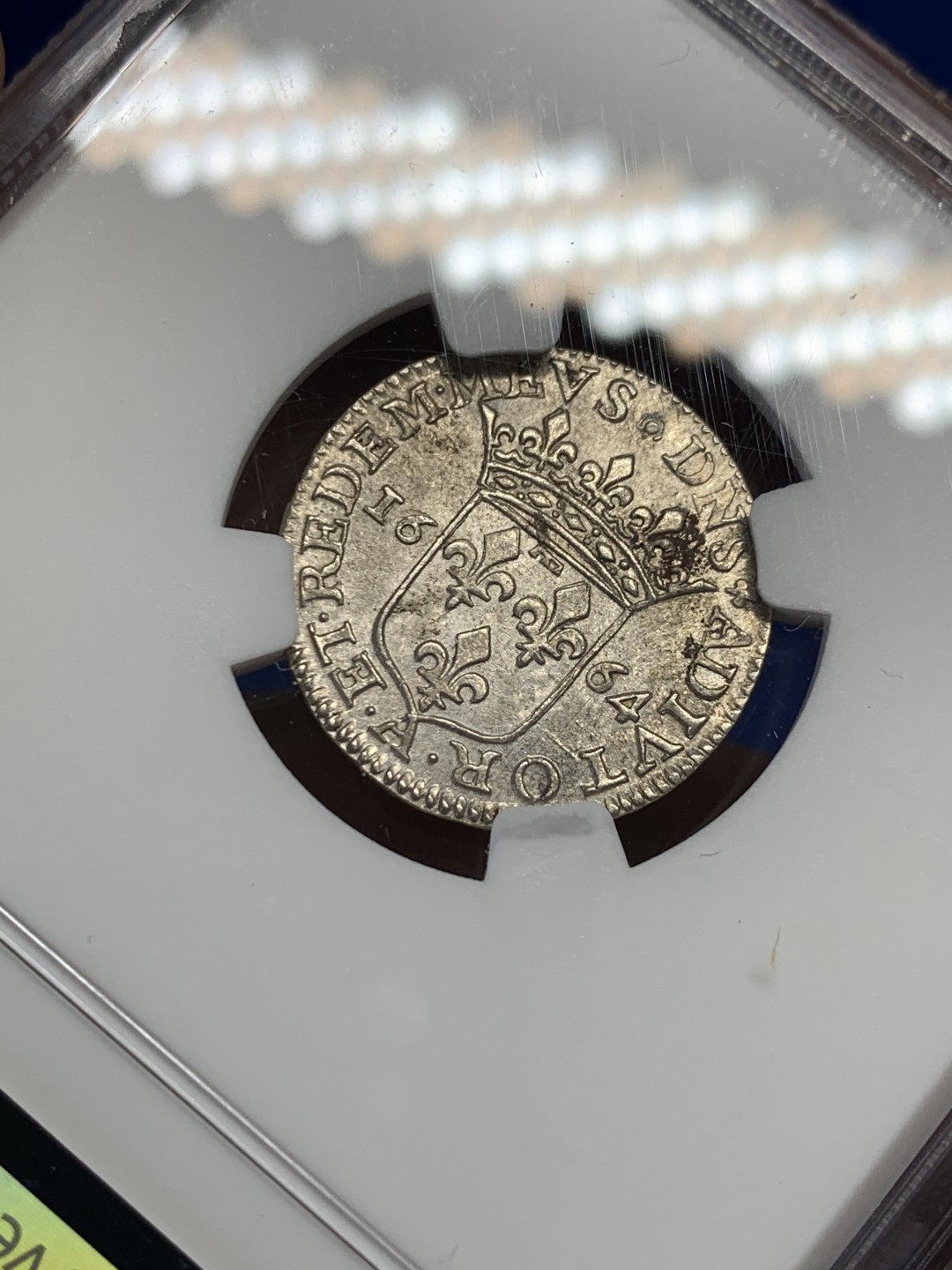 《竞宝斋》第149场-周日，周一，周四 3场 (全场包邮) NGC-UNC 法国1664年 安娜玛丽女王 1/12ECU银币 这品种能有这样的品相已经是万里挑一了