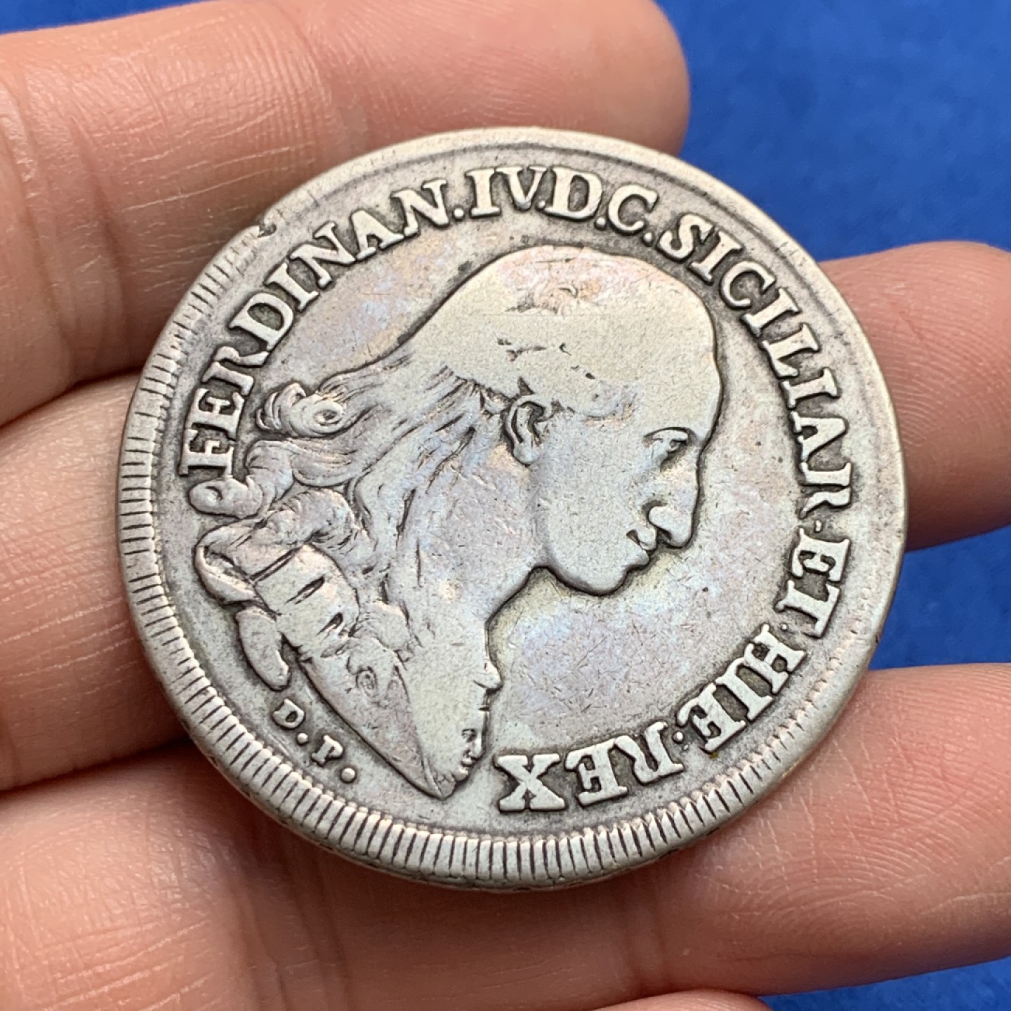 《竞宝斋》第149场-周日，周一，周四 3场 (全场包邮) 意大利1787 那不勒斯费迪南四世胸像版120G大银币