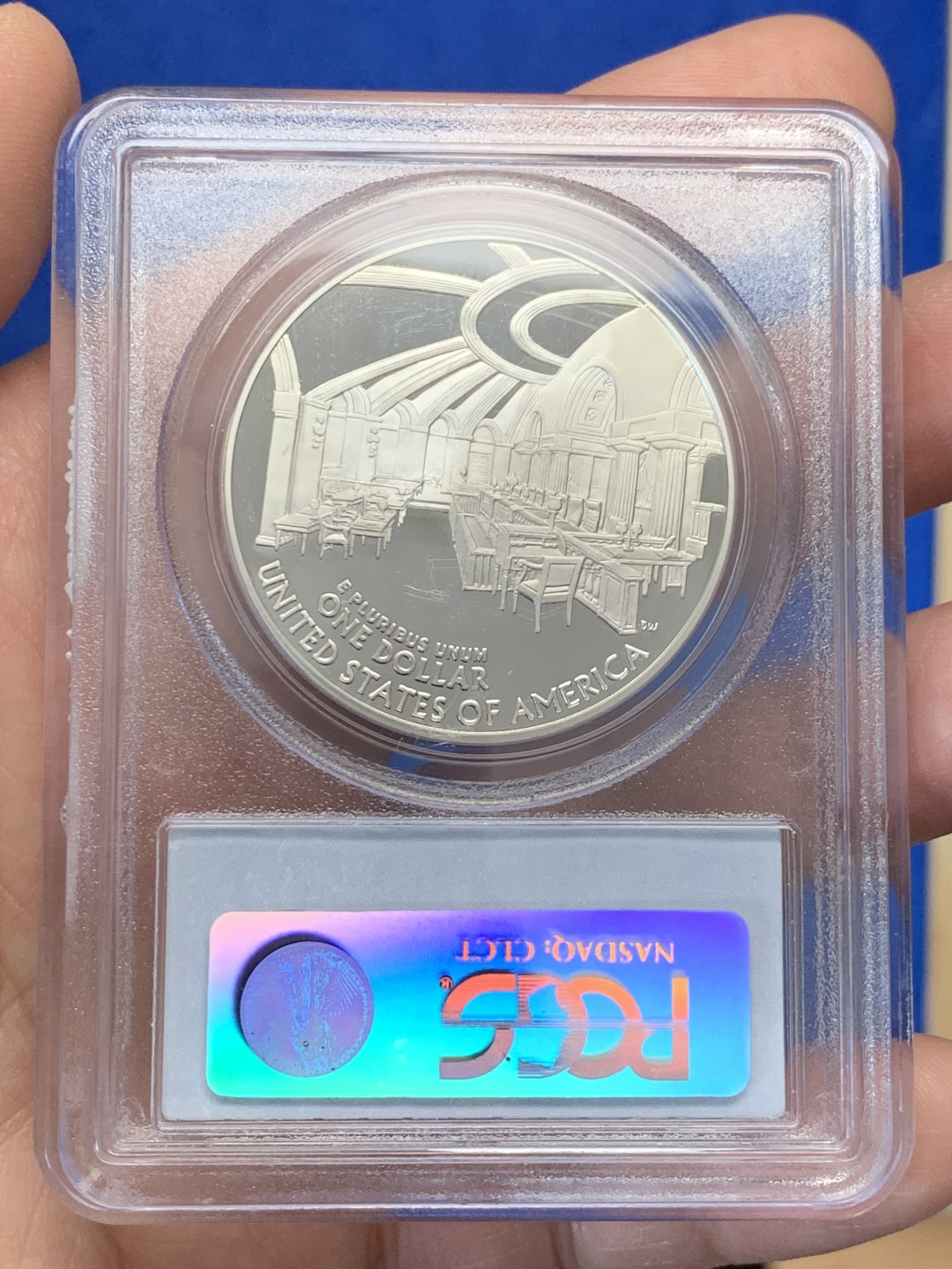 《竞宝斋》第149场-周日，周一，周四 3场 (全场包邮) PCGS-PR69DCAM 美国 2005年 马歇尔总统 精制版纪念大银币 顶级品相