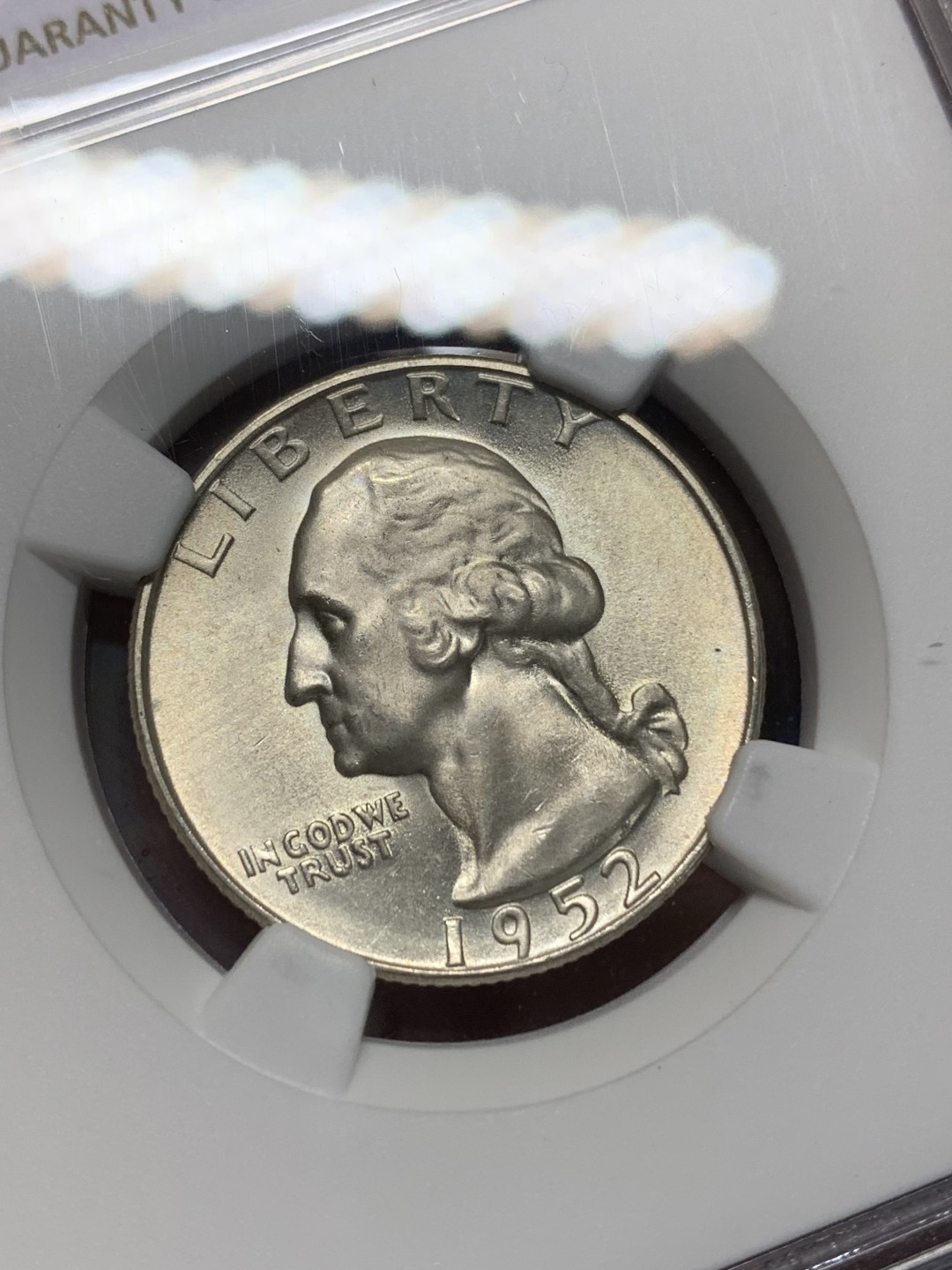 《竞宝斋》第149场-周日，周一，周四 3场 (全场包邮) NGC-MS65 美国1952-S年 1/4美元银币 顶级品相