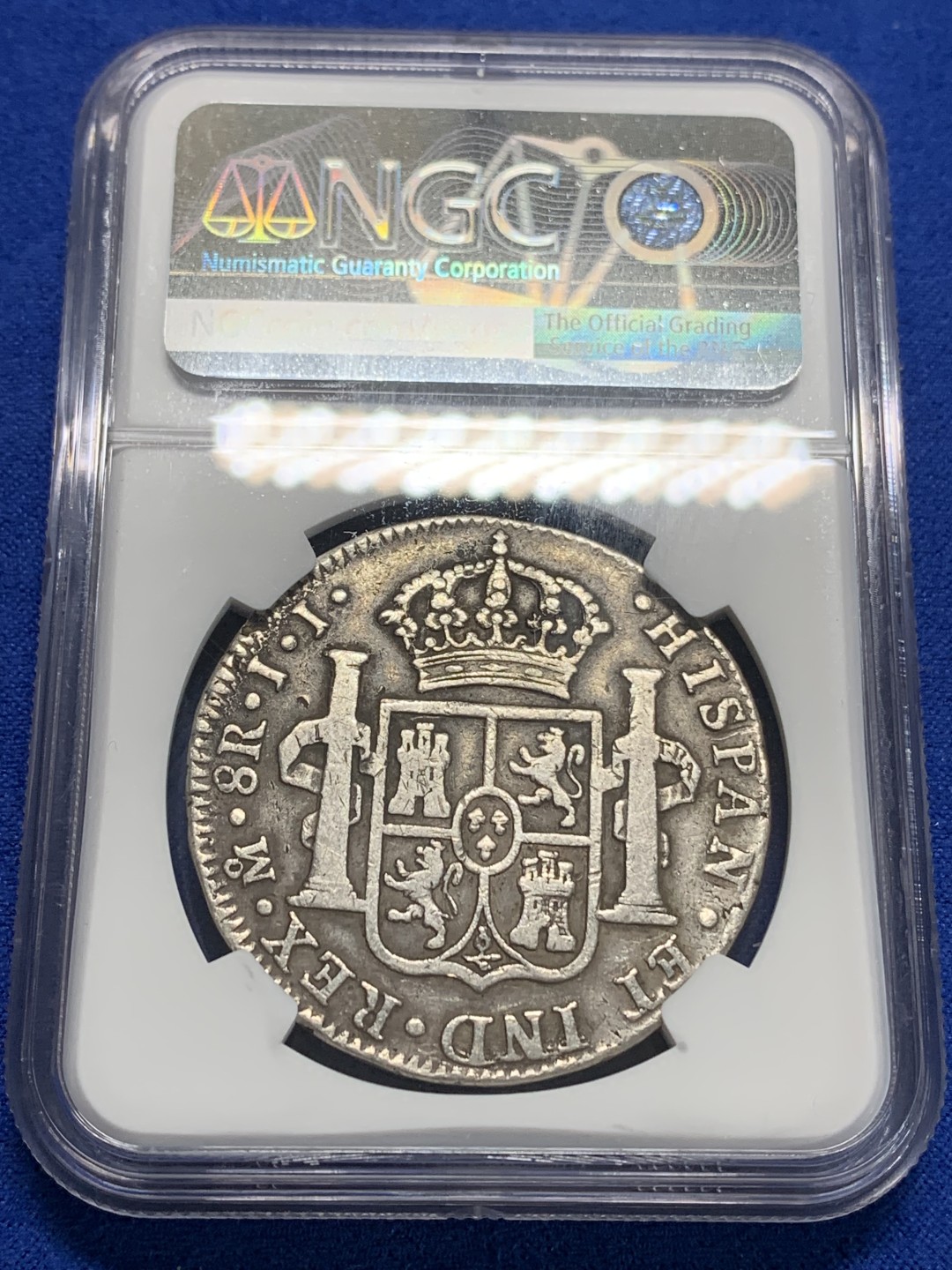 《竞宝斋》第149场-周日，周一，周四 3场 (全场包邮) NGC-VF  墨西哥 1821年 费七 8R 双柱大银币 流通品相 原味熟美