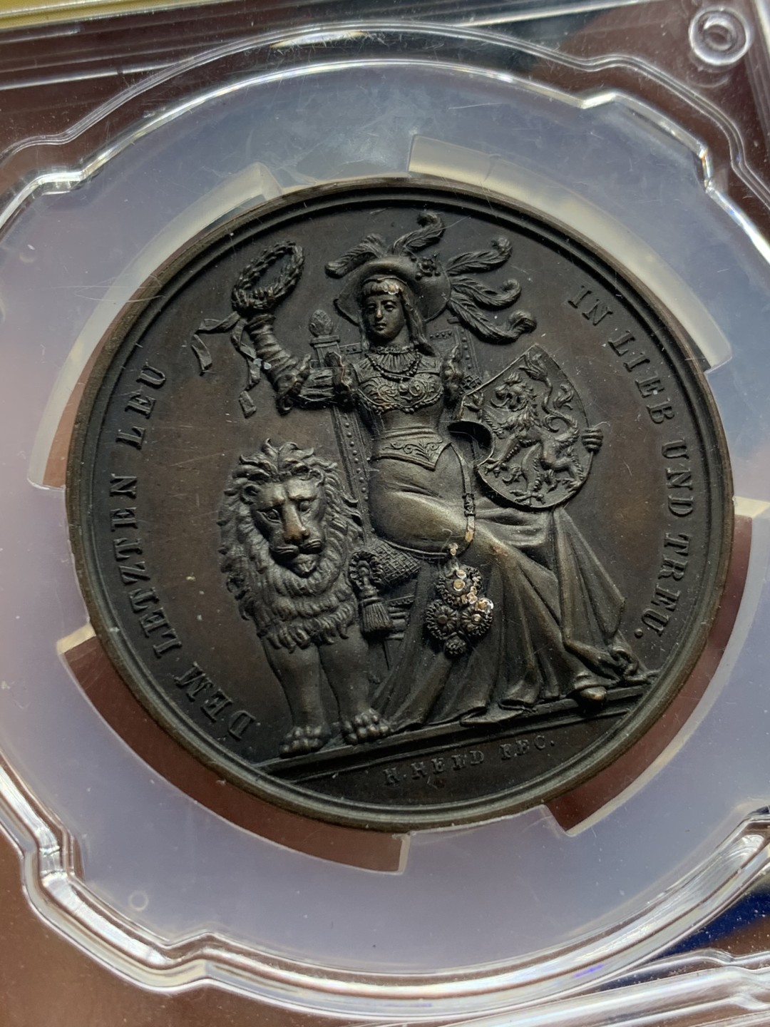 《竞宝斋》第149场-周日，周一，周四 3场 (全场包邮) 信泰MS66  1881年德国 杜克公爵铜章