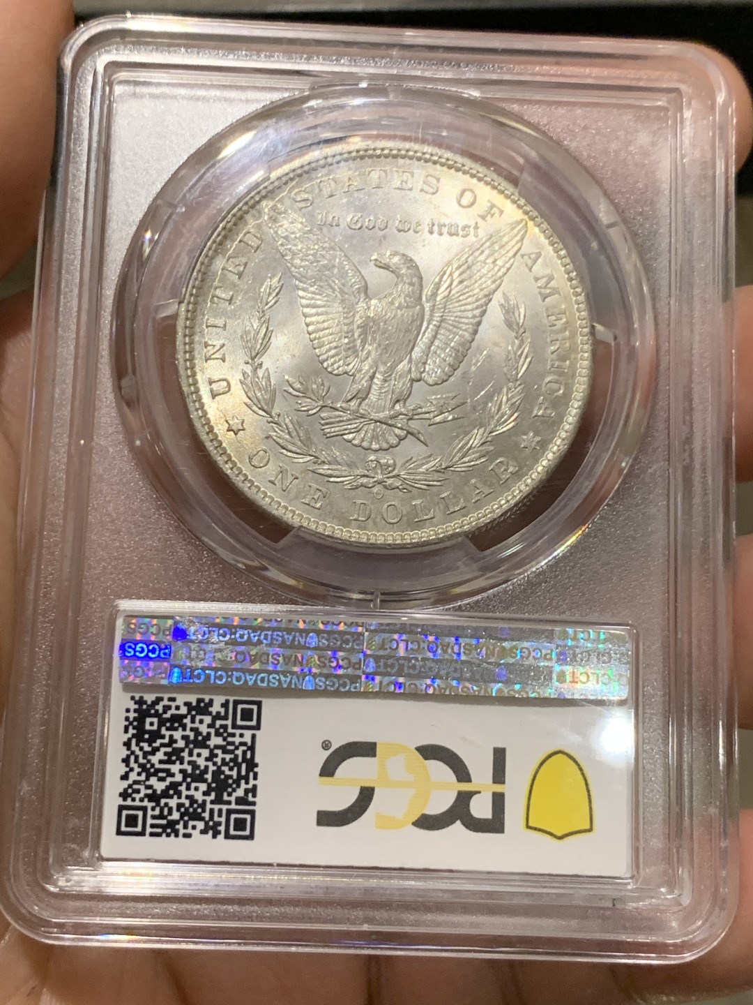 《竞宝斋》第149场-周日，周一，周四 3场 (全场包邮) PCGS-MS64 美国1899年O版 非常少见年份 摩根银币，光度好非常漂亮