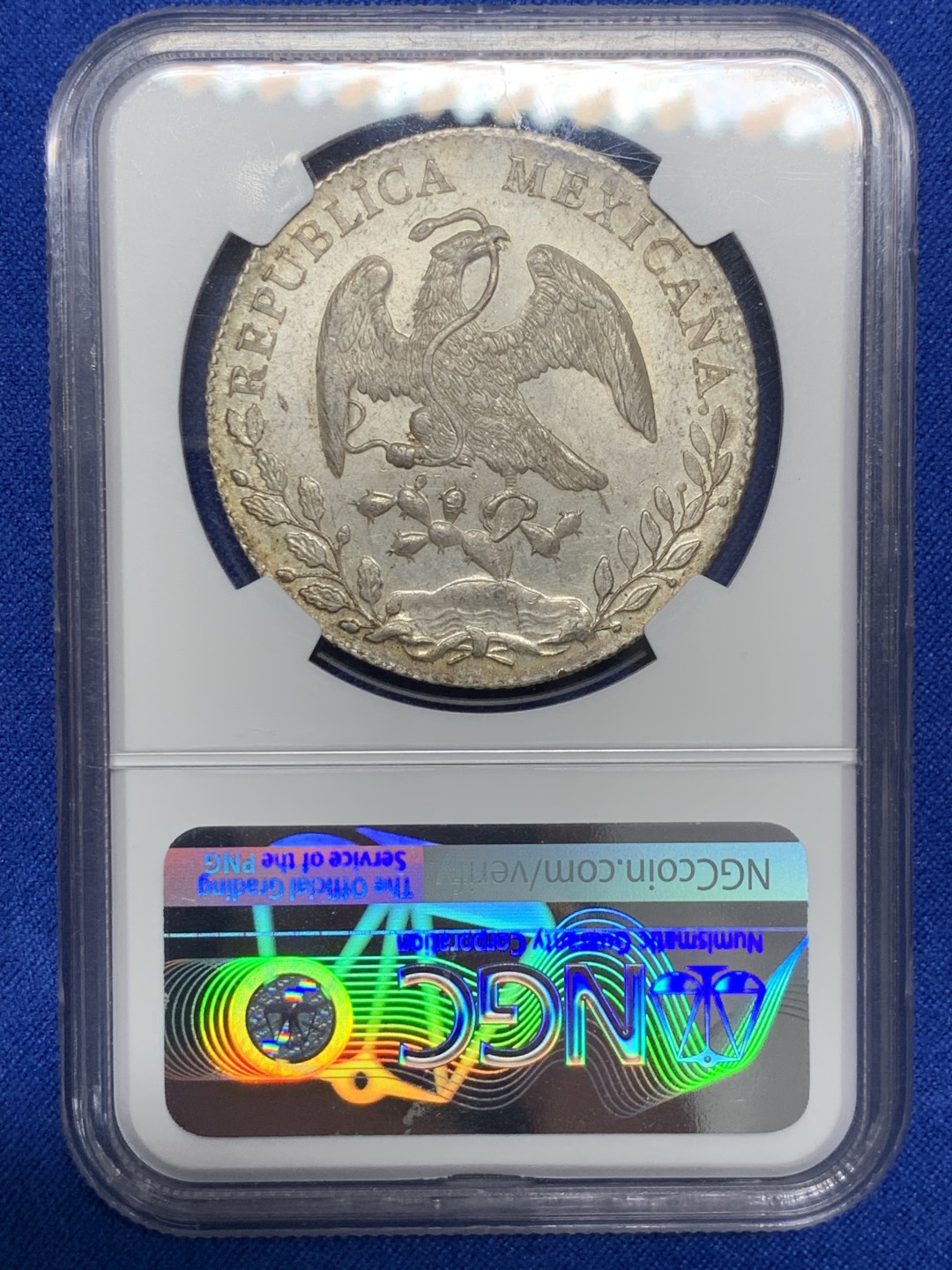 《竞宝斋》第149场-周日，周一，周四 3场 (全场包邮) NGC MS63 墨西哥 1893年 花边银样 8R 大银币 转光羽毛都很好