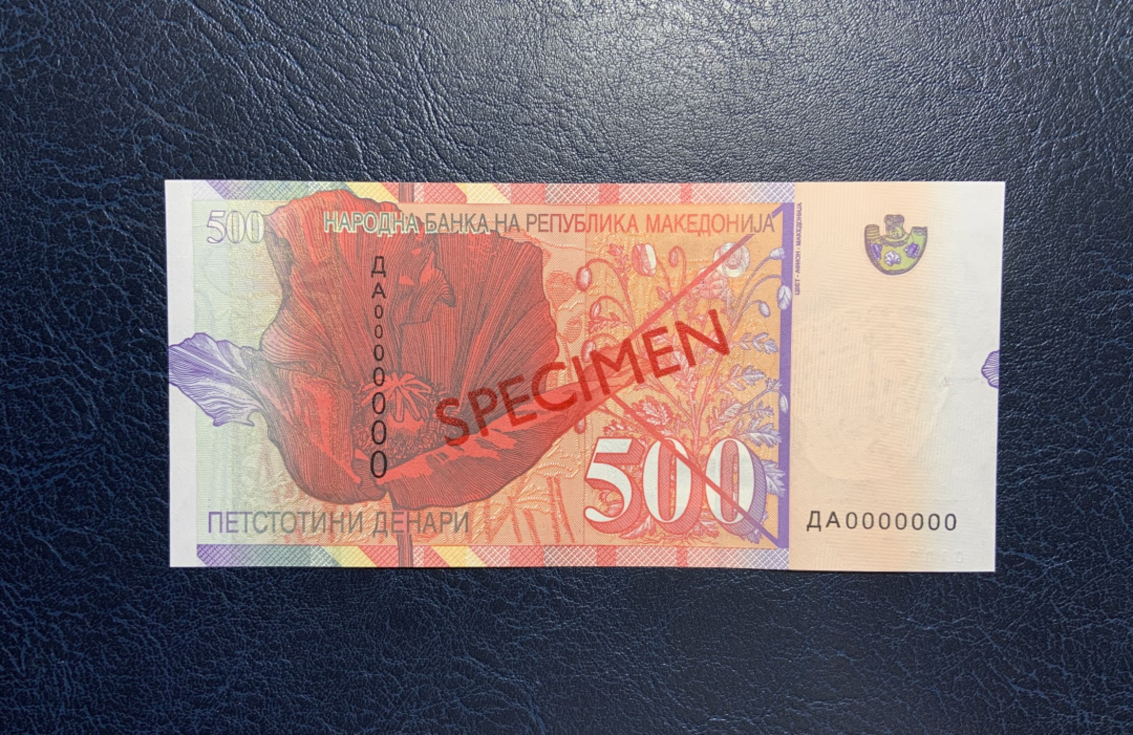 收藏联盟Quantum Auction 第246期拍卖 马其顿共和国2003年500第纳尔样票 品相全新UNC
