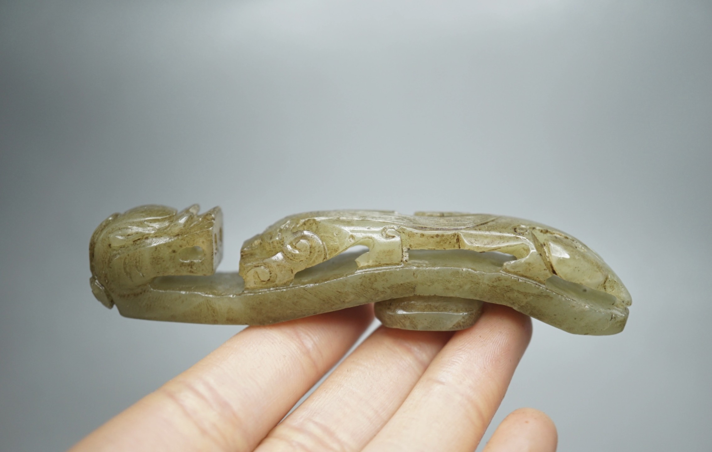 ｜冷门出品｜精选专拍·第贰拾伍场· 老和田玉龙钩把件