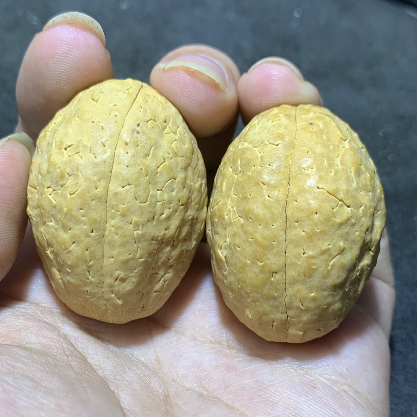 仅此一对，龙蛋玉化玄武 3瓣菩提一对