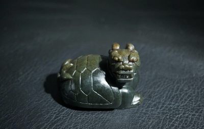 ｜冷门出品｜精选专拍·第贰拾陆场· - 明清工老和田玉青玉龙龟镇纸摆件