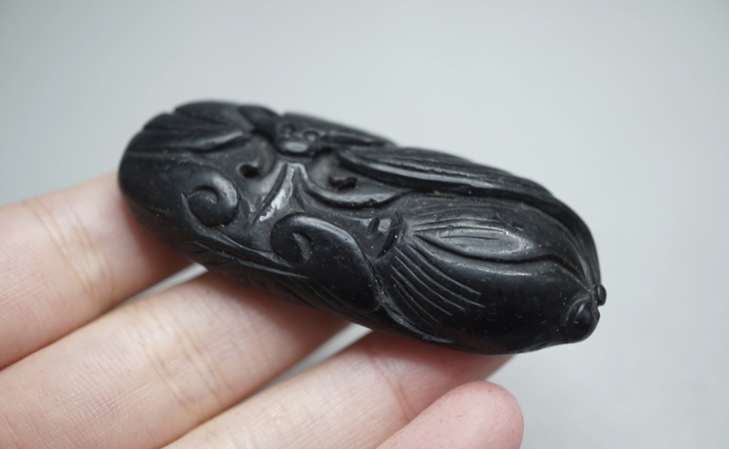 ｜冷门出品｜精选专拍·第贰拾伍场· 苏工和田玉黑皮浮雕随型挂件