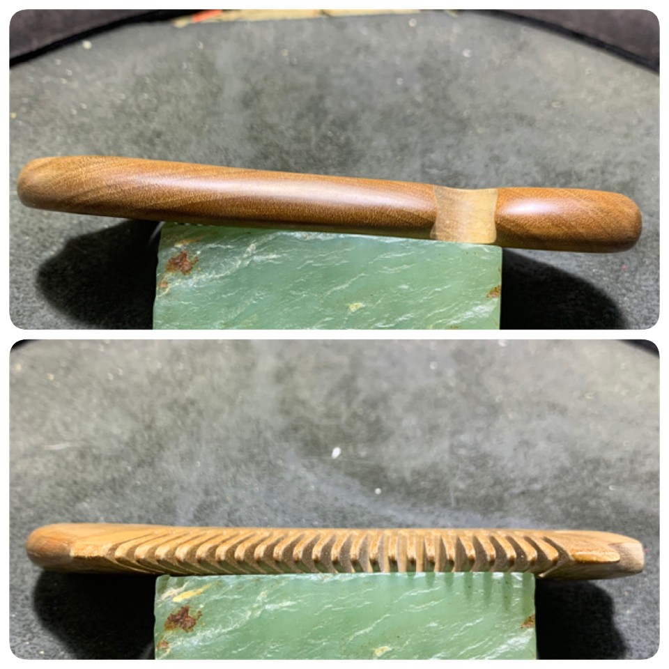 精美天然绿檀木梳一个