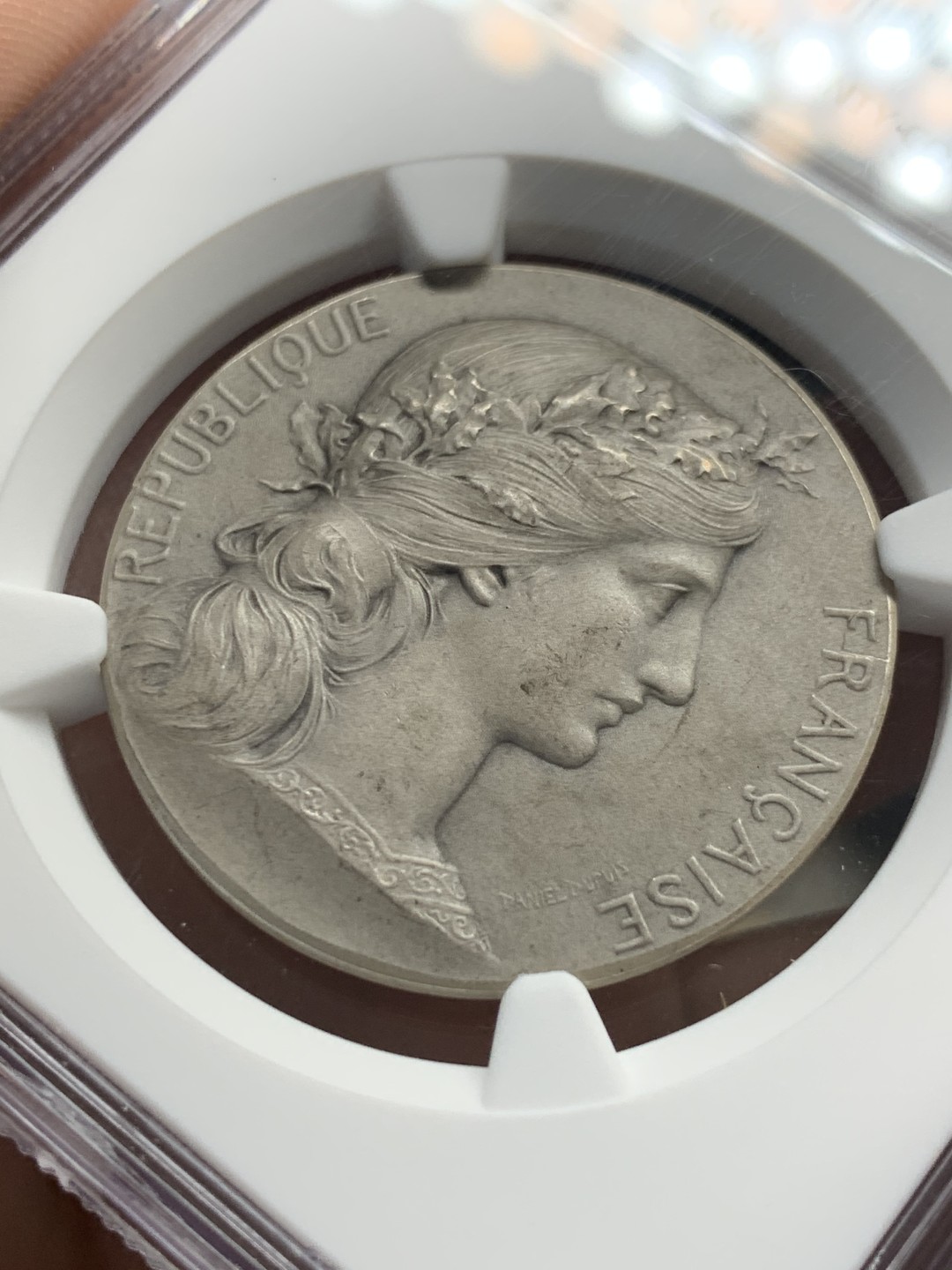 《竞宝斋》第150场-周日，周一，周四 3场 (全场包邮) NGC MS64 1902年法国玛丽安娜女神银章 顶级品相状态