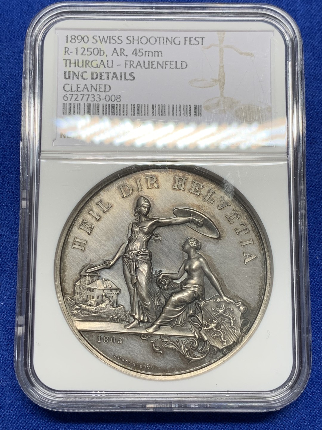 《竞宝斋》第150场-周日，周一，周四 3场 (全场包邮) NGC-UNC  瑞士1890年图尔高州射击节大银章