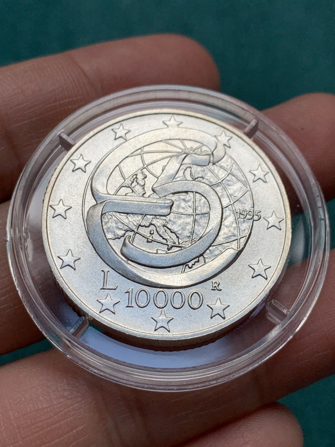 《竞宝斋》第150场-周日，周一，周四 3场 (全场包邮) 1995年意大利原盒带证书10000里拉女神银币