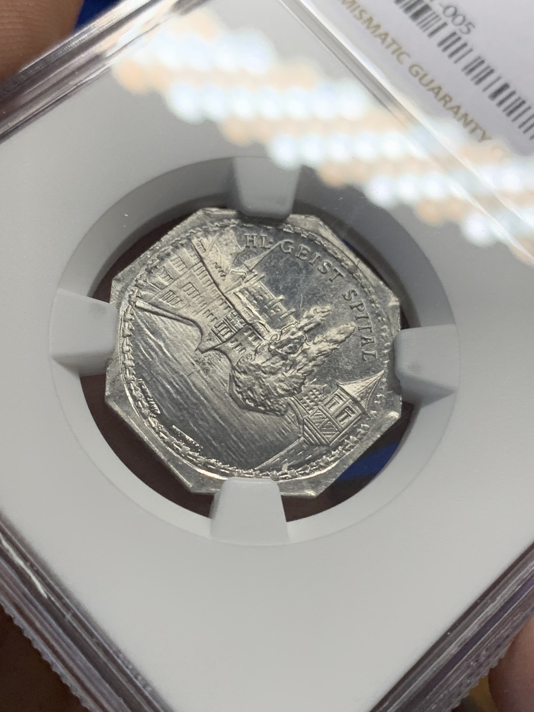 《竞宝斋》第150场-周日，周一，周四 3场 (全场包邮) NGC-MS63 德国紧急状态时期纽伦堡币 1920年 景观不错