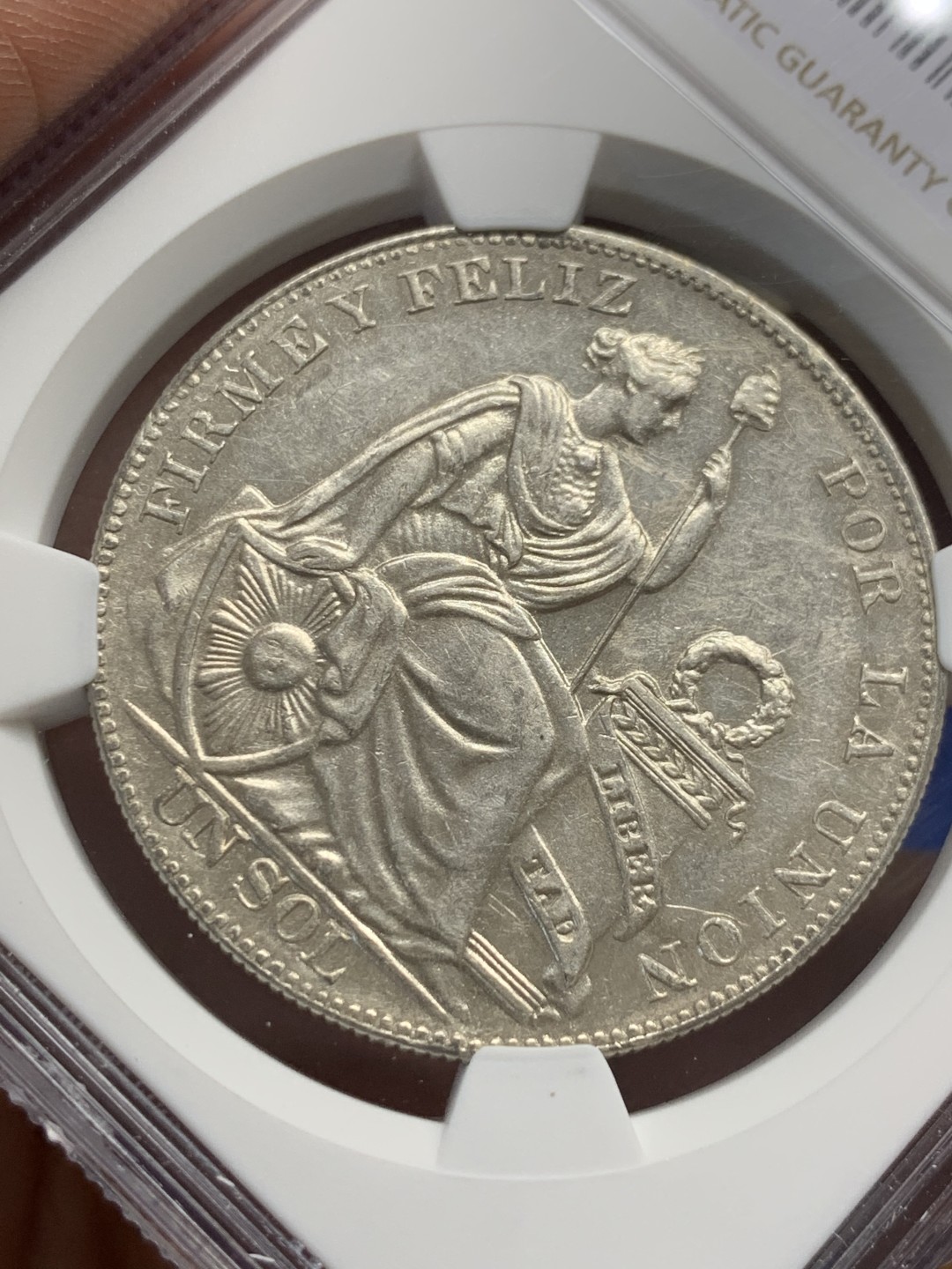 《竞宝斋》第150场-周日，周一，周四 3场 (全场包邮) NGC AU55秘鲁1934年一索尔银币