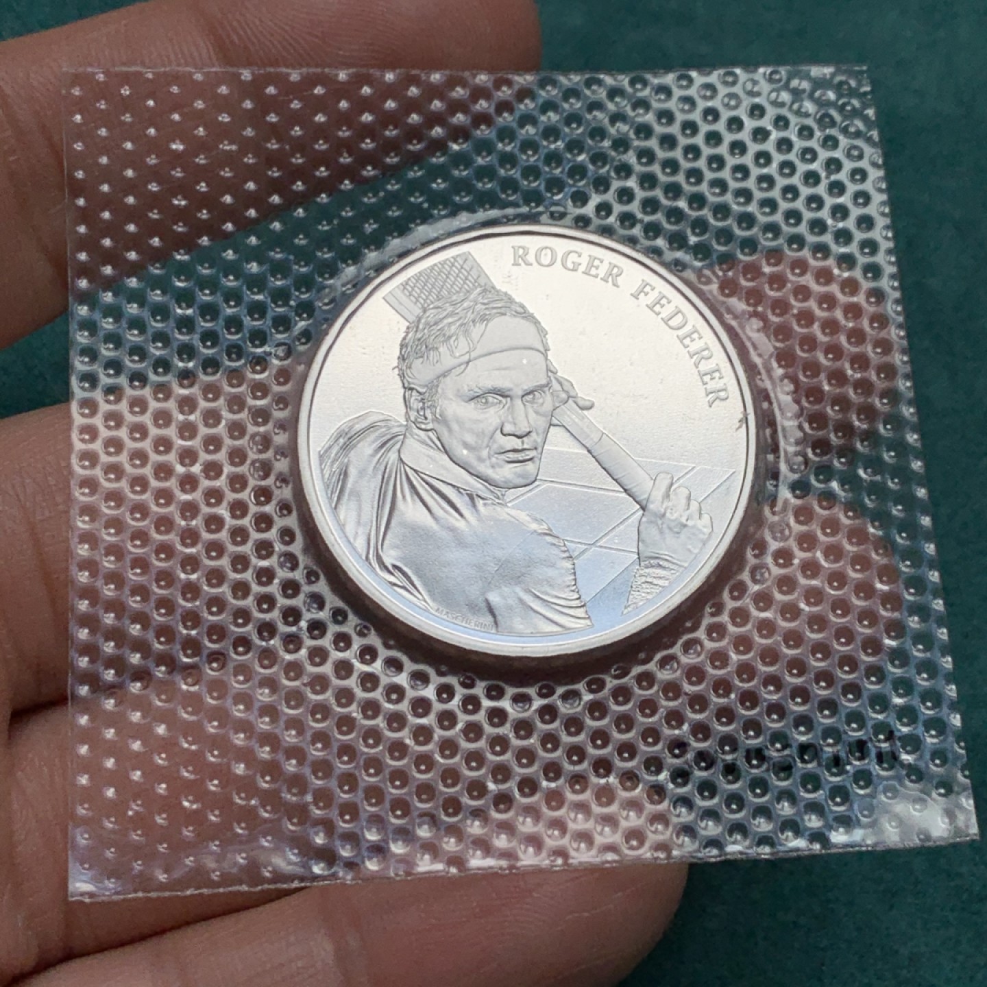 《竞宝斋》第150场-周日，周一，周四 3场 (全场包邮) 瑞士 20法郎 费德勒纪念 银币 原封装 无刮痕无白斑 费德勒粉丝可自藏