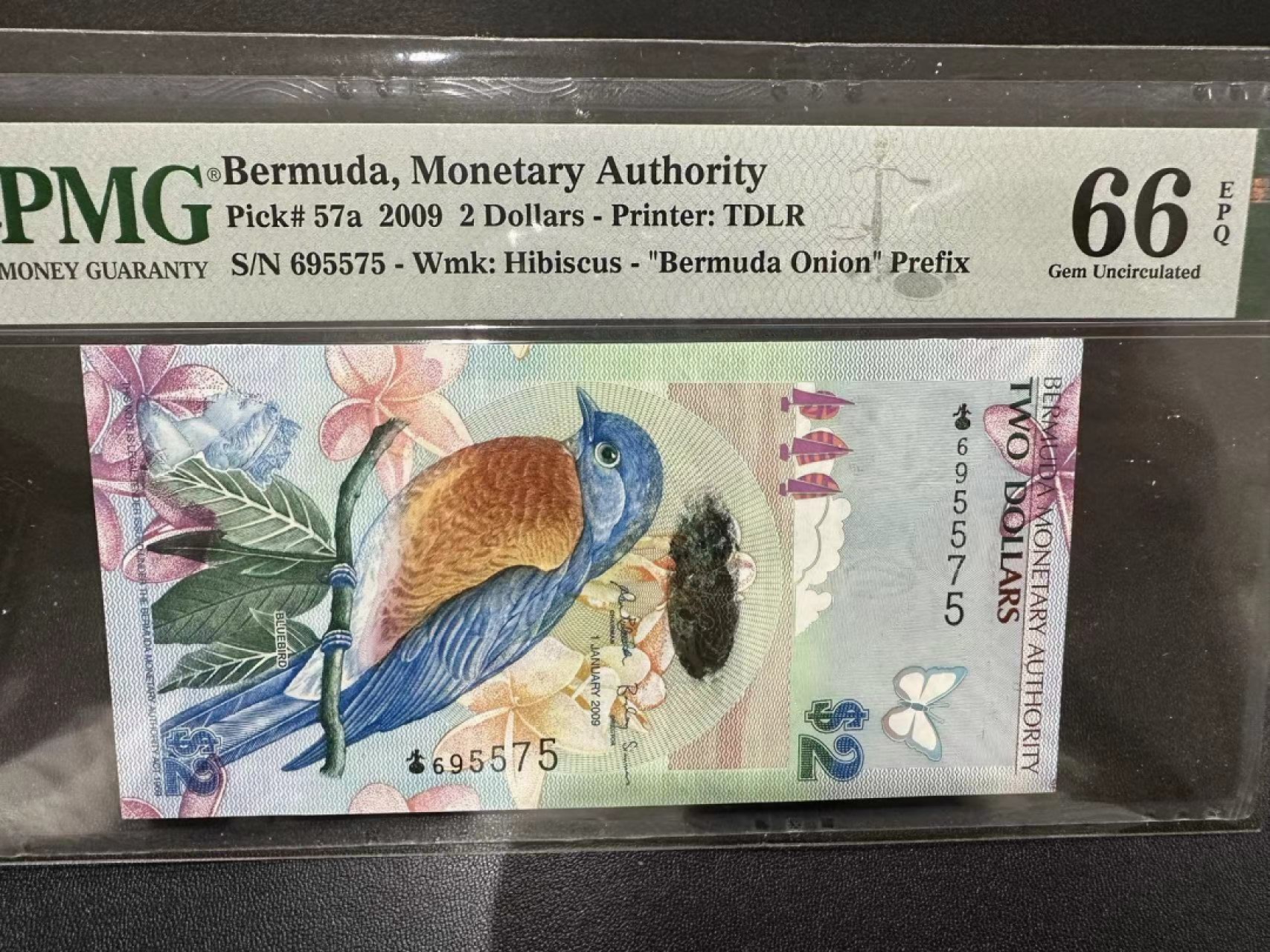 《外钞收藏家》第二百五十六期（评级场） 2019年百慕大2元 PMG66