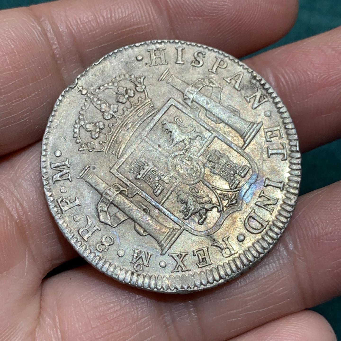 《竞宝斋》第150场-周日，周一，周四 3场 (全场包邮) 墨西哥 1798年 卡四 双柱 大银币深打带底光