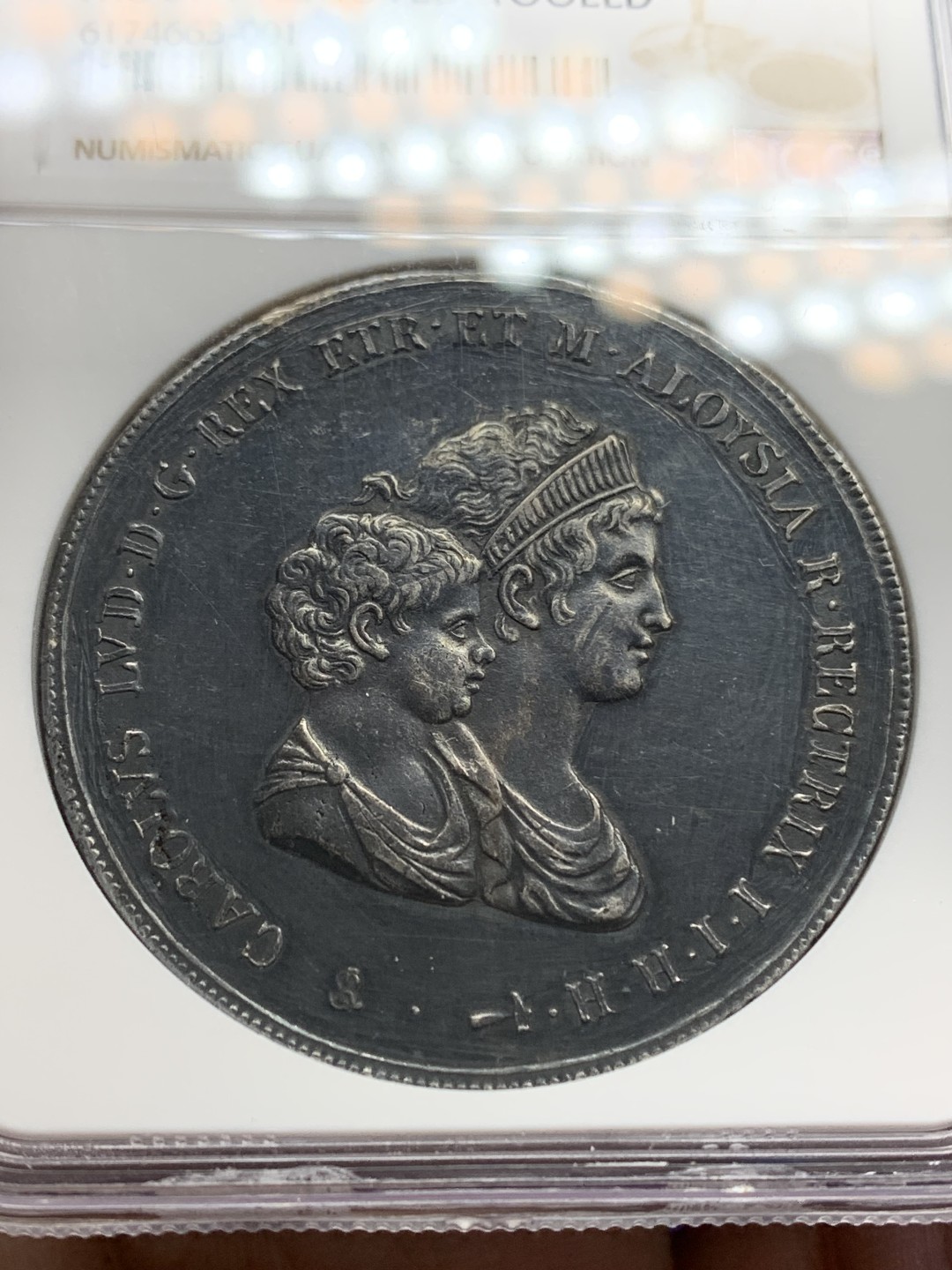 《竞宝斋》第150场-周日，周一，周四 3场 (全场包邮) NGC AUD 意大利 1807年托斯卡纳 10里拉 大银币 拿破仑时代家族附属领地 细节见图