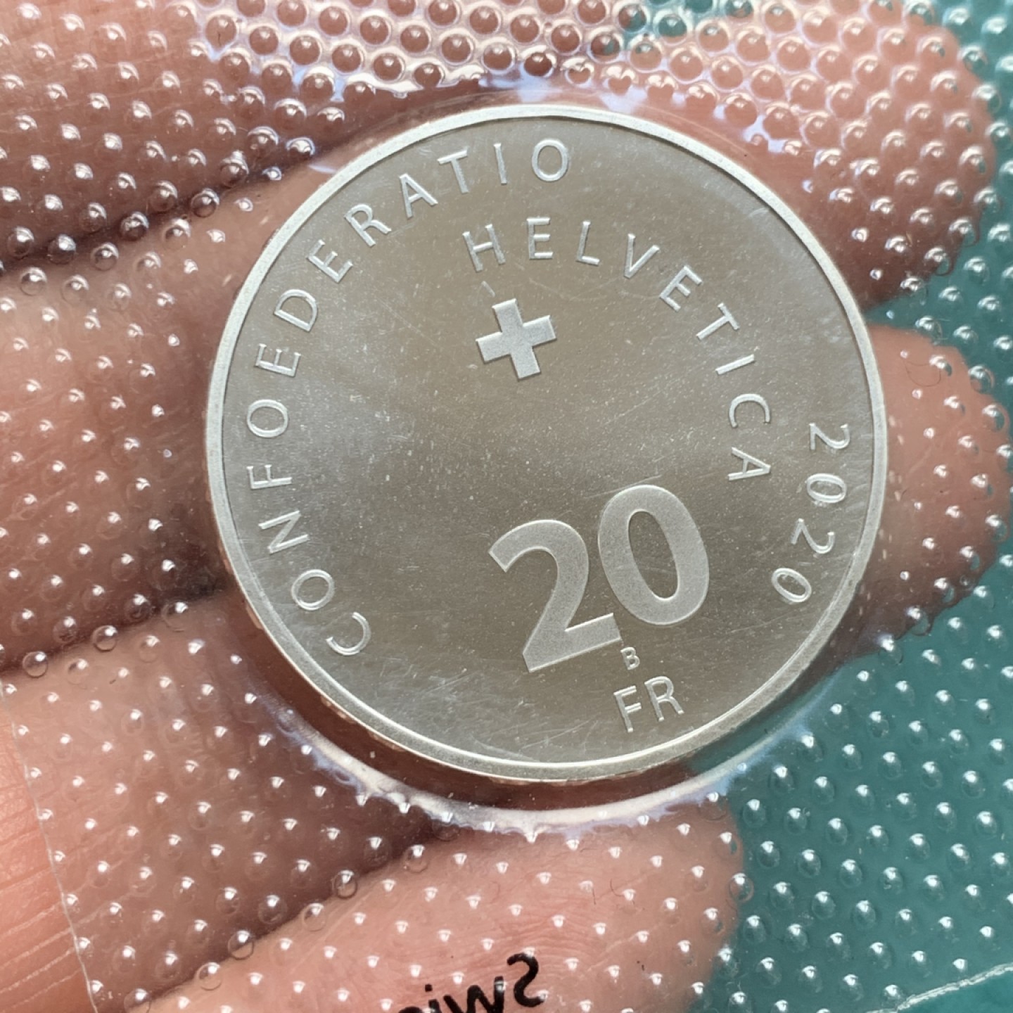 《竞宝斋》第150场-周日，周一，周四 3场 (全场包邮) 瑞士 20法郎 费德勒纪念 银币 原封装 无刮痕无白斑 费德勒粉丝可自藏