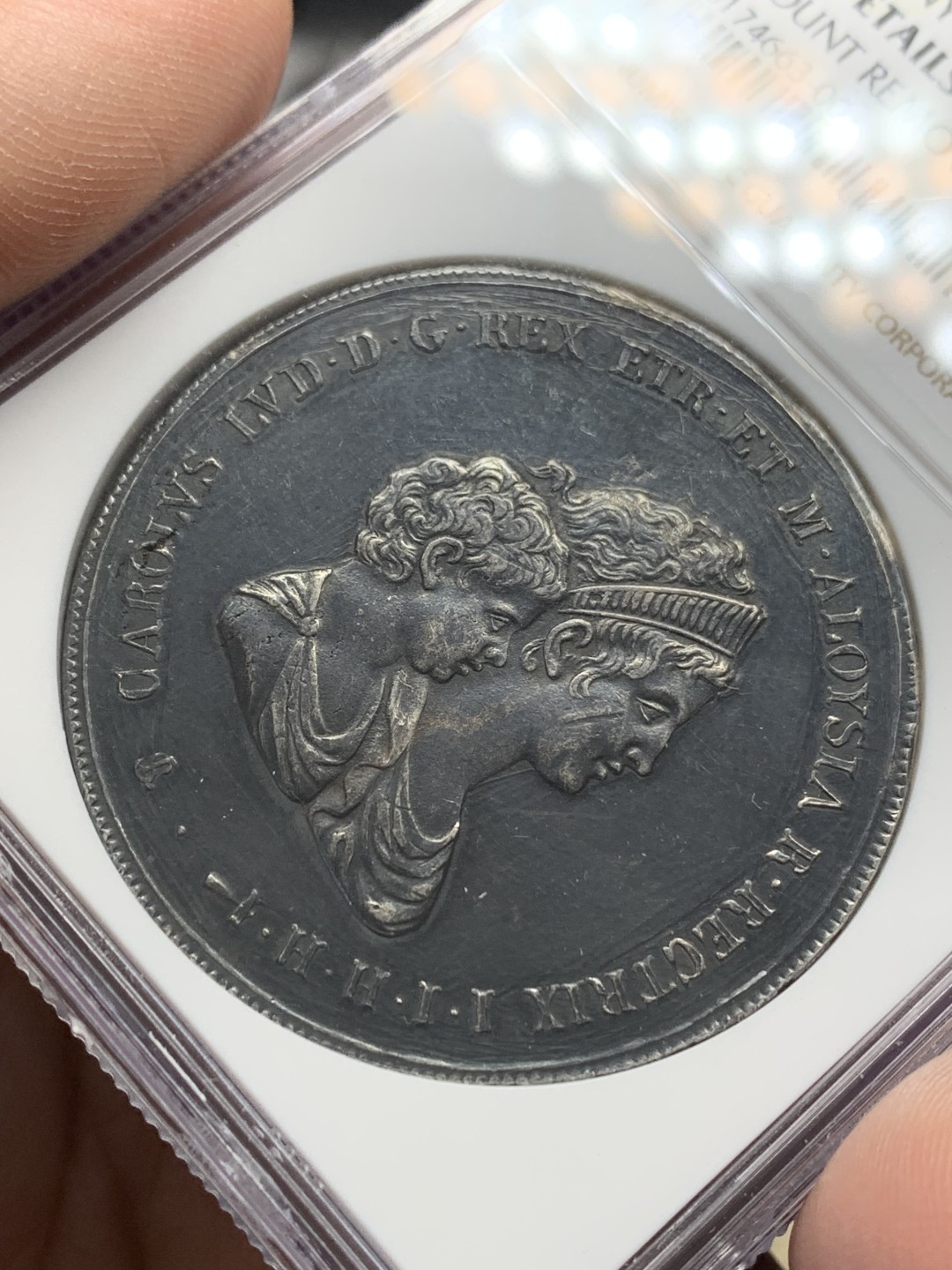 《竞宝斋》第150场-周日，周一，周四 3场 (全场包邮) NGC AUD 意大利 1807年托斯卡纳 10里拉 大银币 拿破仑时代家族附属领地 细节见图