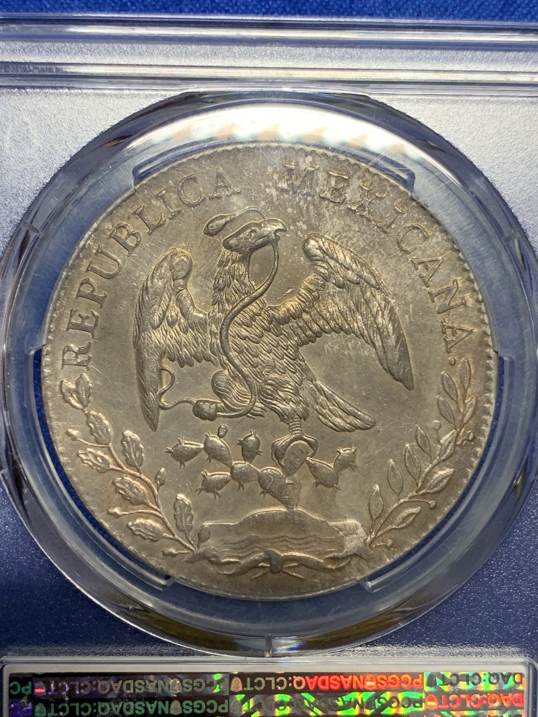 《竞宝斋》第150场-周日，周一，周四 3场 (全场包邮) 墨西哥 1888年 PCGS UNCD 瓜纳华托 GO RR版 发财年花边鹰洋，光度、包浆都到位，严评