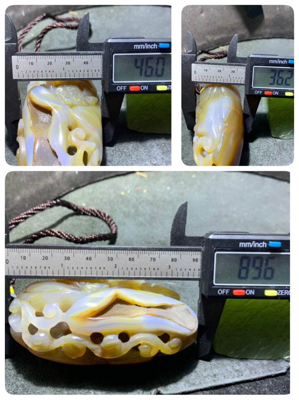 精美晶洞聚宝盆高玉化天然马达加斯加高玉化玛瑙手工镂空雕刻福在眼前把件一个！