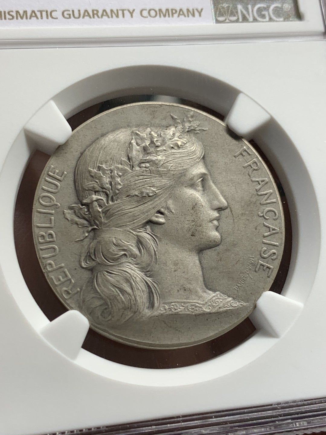 《竞宝斋》第150场-周日，周一，周四 3场 (全场包邮) NGC MS64 1902年法国玛丽安娜女神银章 顶级品相状态