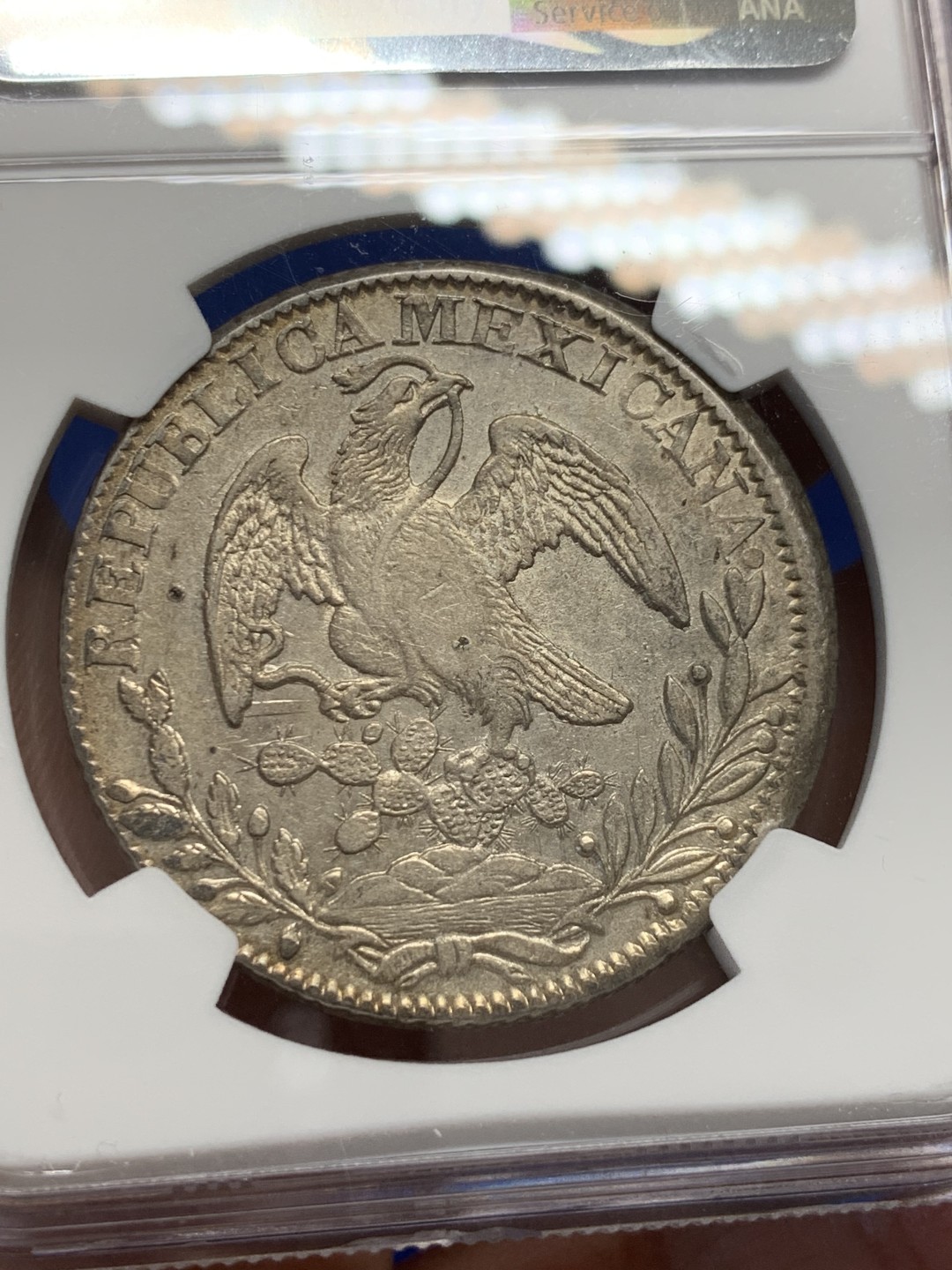 《竞宝斋》第150场-周日，周一，周四 3场 (全场包邮) NGC AU 墨西哥 1835 ZS OM 早期花边鹰洋底光好 打制深