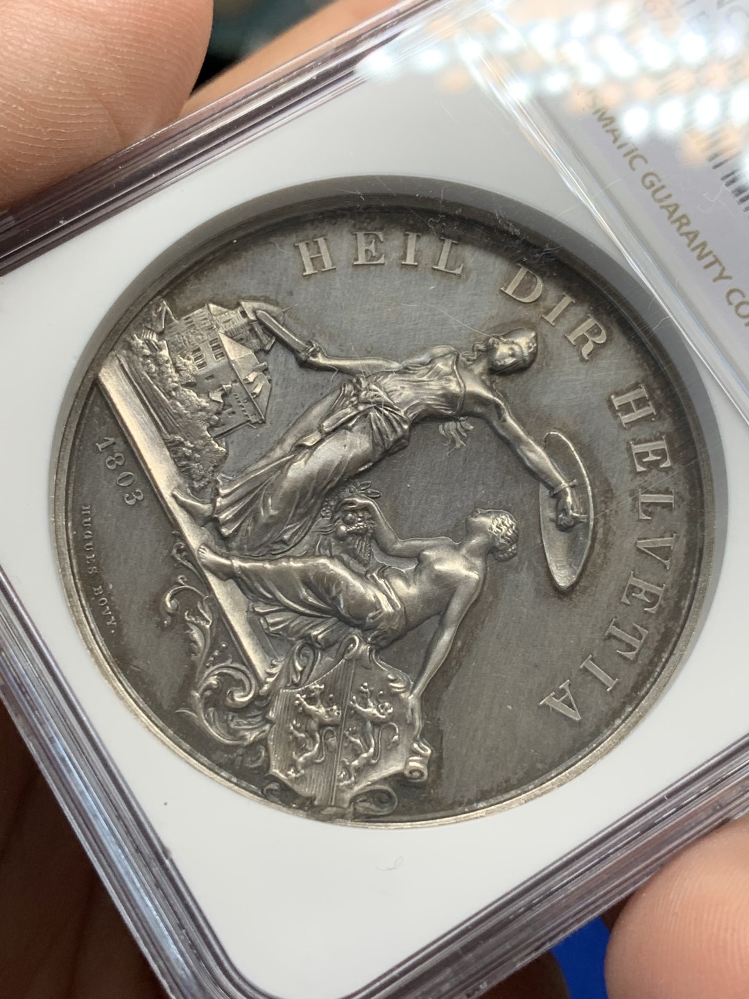 《竞宝斋》第150场-周日，周一，周四 3场 (全场包邮) NGC-UNC  瑞士1890年图尔高州射击节大银章