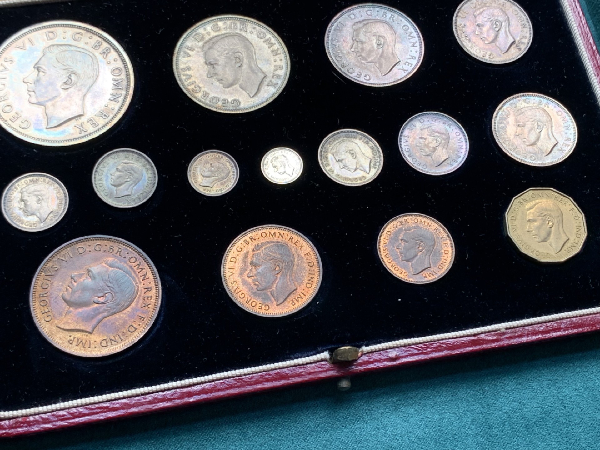 《竞宝斋》第150场-周日，周一，周四 3场 (全场包邮) 英国 1937 乔六登基纪念 15枚装套币  含洗脚币一套 目测为精制